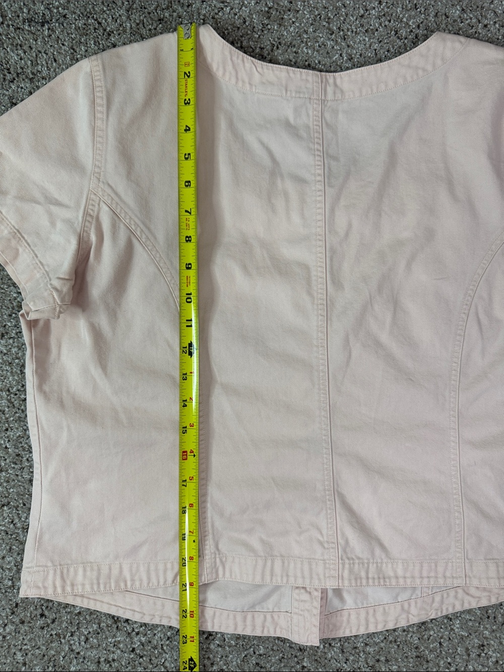 First Issue Light Pink Button-Front Short Sleeve Top - Picture 11 of 13